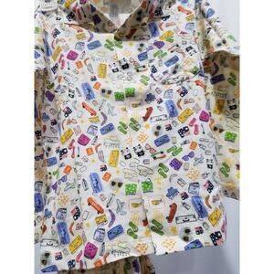 Baby Unisex Teddy PJ Pajama USA Travel Print Plane Set NWT 3-6 months